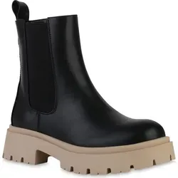 VAN HILL Damen Plateau Boots Stiefeletten