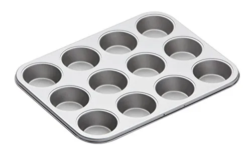 KitchenCraft Muffinbackblech, Antihaftbeschichtung, für 12 Muffins, 35 cm x 27 cm