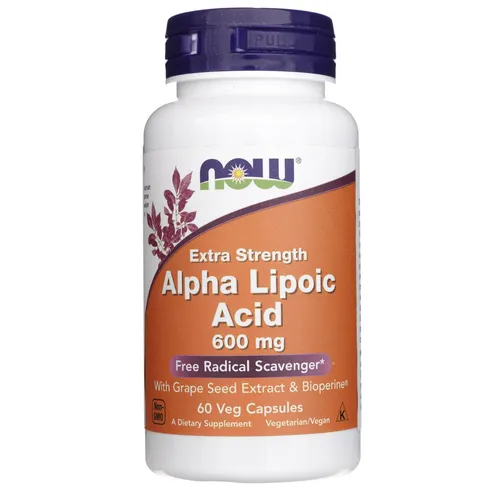 NOW Foods Alpha-Liponsäure 600 mg - Extra Stärke - Vitamine & Mineralien - Unterstützt das allgemeine Wohlbefinden mit hochwertiger Alpha-Liponsäure für optimale Fitness und Leistungssteigerung.