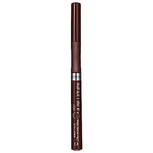 Produktbild L'Oréal Paris Infaillible 27h Grip Precision Felt Liner braun, Eyeliner mit präziser Filzspitze für ausdruckstarke Ergebnisse, 1ml