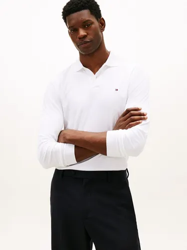 Tommy Hilfiger Langarm-Poloshirt L/S LIQUID COTTON REG POLO mit Jersey und Markenlabel unifarben, casual, regular fit, Baumwolle, Polokragen