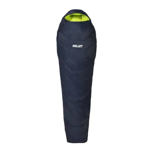 Millet Baikal 1100 REG saphir (N7317) Rechts - Synthetikschlafsack für 3 Jahreszeiten, ideal für Trekkingtouren. Mit wasserabweisender ReLOFT Isolierung, extremen Temperaturen bis -16°C und komfortabler Mumienform für besten Schlafkomfort.