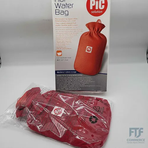 Pic Solution Wärmflasche mit Schutzhülle in rot von Pic Solution