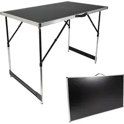 Höhenverstellbarer Premium Arbeitstisch - Multifunktionstisch - Camping-Möbel, ideal als Flohmarkttisch oder Partytisch, mit einer hohen Belastbarkeit von 40 kg und 4-facher Höhenverstellung für ergonomisches Arbeiten.