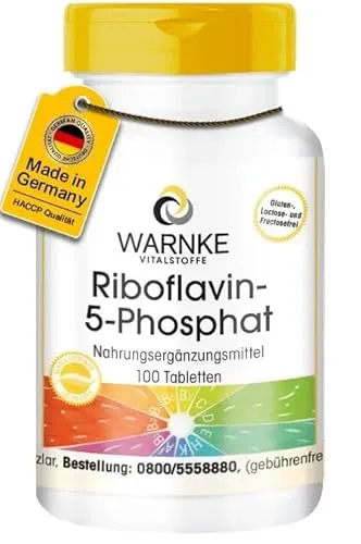 RIBOFLAVIN-5-Phosphat Tabletten 100 St - Nahrungsergänzungsmittel zur Unterstützung des Energiestoffwechsels, 100 Tabletten für eine einfache Einnahme.