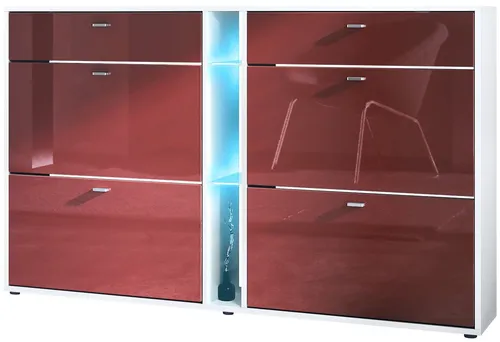 Schuhregale & -schränke Rot von Vladon