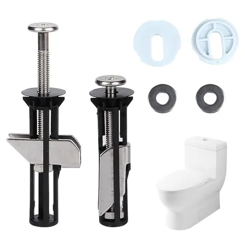 Stk WC Sitz Befestigung,Toilettensitz Schraubensatz,Toilettensitz Befestigung,WC Befestigungsset von Oben,Toilettendeckel Schrauben,Toilettendeckel Wartung Zubehör,Edelstahlmutter Schraube Universal 2