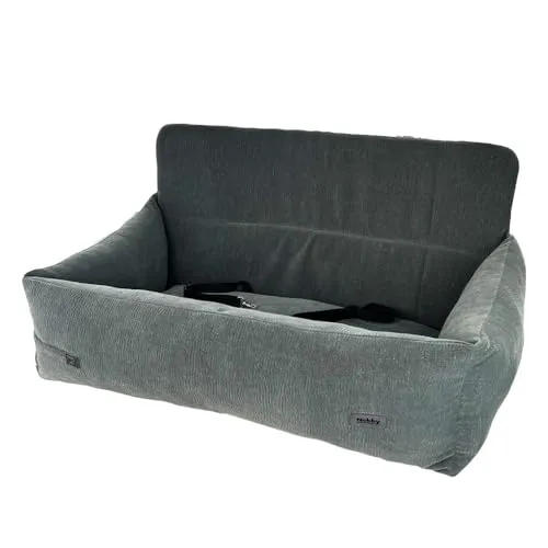 Nobby Reisebett XL Levio grau für Hunde – Komfortables Autositz Hundebett - Robustes Reisebett für Hunde, ideal für unterwegs. Größe: 78x50x40 cm, passend für kleine bis große Hunde, sorgt für einen sicheren Platz im Auto.