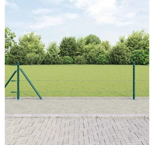furnicato Zaunpfosten Outdoor-Geländerpfosten Grün 10000 x 3,2 x 60 cm - Robuster Geländerpfosten aus hochwertigem Stahl für sicheren Halt im Außenbereich. Wetterfest und korrosionsbeständig – ideal für Garten und Terrasse.