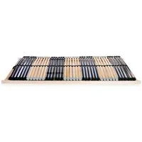 vidaXL Lattenrost 90x200 cm mit 42 Latten und 7 Zonen - Lattenrost für optimalen Schlafkomfort, 7 Komfortzonen und verstellbare Kopf- und Fußteile für individuelle Anpassung. Robuster Buchenholz-Rahmen, ideal für jede Matratze.