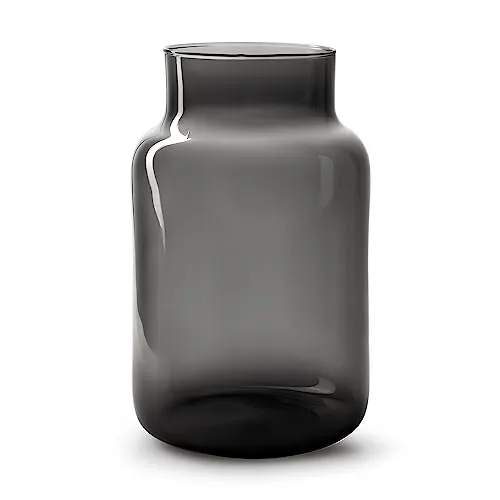 Bloomique - Blumenvase Gigi - Vase Glas - Smoke Schwarz - Große Vase für Blumen und Pampasgras - Höhe 30 cm - Durchmesser 12 cm