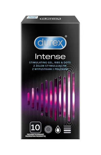 Produktbild Durex Intense stimulierende Oberflächenkondome mit Desirex Gel, 10 Stück