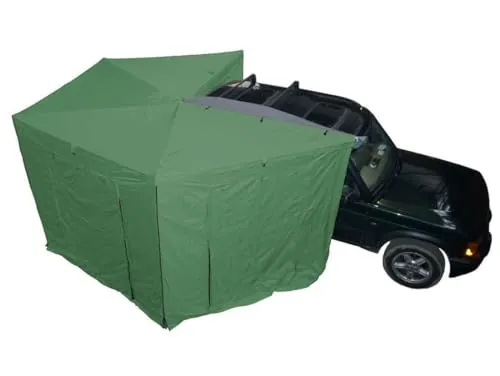 Prime Wing 270 Grad Markise in grün, auch für Autodachzelte - Beifahrerseite, komplett mit Seitenteilen – Diverse Farben