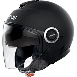 Airoh Helyos Color 06 Jethelm, schwarz, Größe M - Motorradhelm mit Bluetooth-Vorbereitung, herausnehmbarem Innenfutter und integrierter Sonnenblende für maximalen Komfort und Sicherheit.