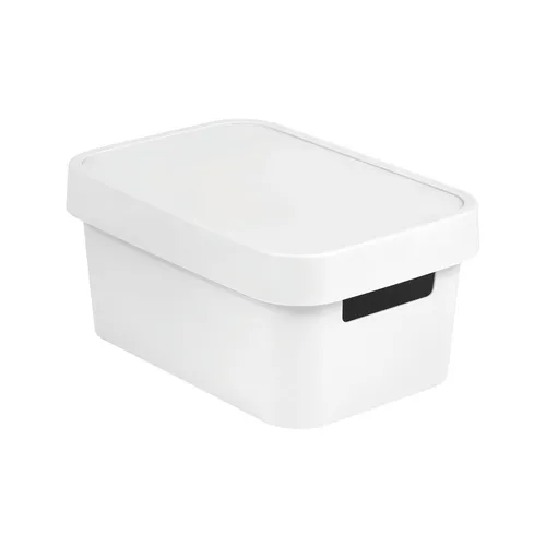 Curver Aufbewahrungsbox Deckel Ordnungsbox Kiste Infinity Weiß 27x19x12 cm 4,5 L