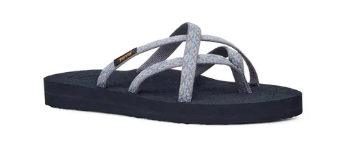 Teva Damen Olowahu Flipflop - Kaleidoscope Blissful Blue, 40 EU - Sandalen mit Mush-Obersohle für optimalen Komfort. Nachhaltig aus 30 % recyceltem EVA, ideal für ganztägiges Tragen in der Stadt.