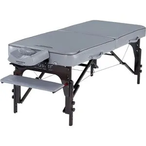 Master-Massage Massageliege Montour LX, taubengrau, klappbar, höhenverstellbar, 2 Zonen, 71cm breit