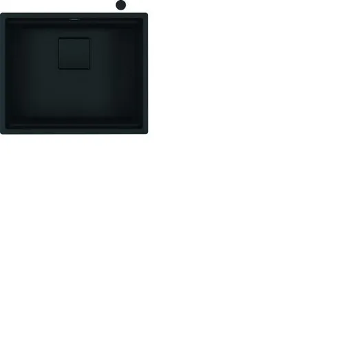 Franke Kubus 2 KNG 110-52 Black Matt - Granitspüle mit Exzenter - Sanitäranlagen & Zubehör, elegante Granitspüle in Schwarz Matt, ideal für moderne Küchen, ohne Abtropffläche für einen klaren Look