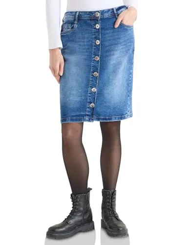 CECIL Midirock Style Denim Skirt Mid Blue 31 von CECIL