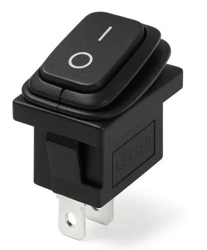 Wasserdichter IP65 Mini-Kippschalter KCD1 - Robuster 2-Pin Kippschalter für AC/DC, ideal für DIY-Projekte. Wasserdicht nach IP65 und einfach durch Snap-In-Montage einzubauen.
