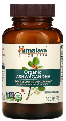 Himalaya, Organic Ashwagandha, 60 Caplets