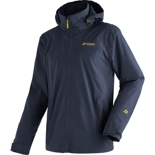 Maier Sports Metor Rec M Jacke Blau 3XL - Funktionsjacke aus 100% recyceltem PES-Garn, atmungsaktiv, wind- und wasserdicht mit mTEX 10.000 Wetterschutz, ideal für nachhaltige Wanderungen. Packaway-Funktion für einfache Mitnahme.