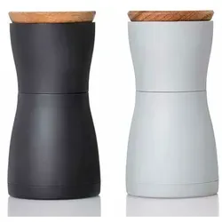 AdHoc MP125 Set Salzmühle und Pfeffermühle Twin Black & Grey