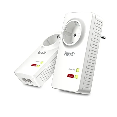 AVM FRITZ!Powerline 1220 Set - 1.200 MBit/s Powerline Adapter, ideal für HD-Streaming und NAS-Anbindung mit 2x Gigabit-LAN-Anschlüssen