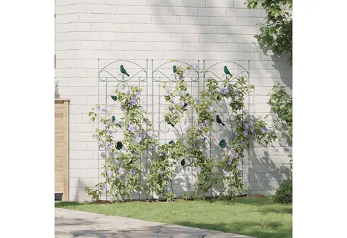 furnicato Moderner Gartenzaun 110 x 40 cm in Grün – Stilvoller Sichtschutz
