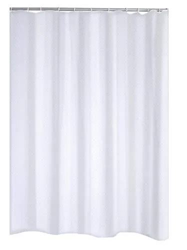 Ridder Duschvorhang Diamond weiß 180 cm – Pflegeleicht und stilvoll - Der RIDDER Duschvorhang 'Diamond' in Weiß bietet blickdichte Eleganz und ist pflegeleicht. Aus hochwertigem Polyester, OEKO-TEX® zertifiziert und mit TPE-Beschwerung für mehr Sicherheit im Bad. Schneller Aufhängung durch Kunststoffösen.