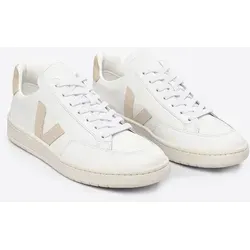 Veja Damen v-12 Sneaker White 38 EU - Damen-Sneaker mit hochwertigem Lederobermaterial für klassischen Stil und Komfort. Nachhaltige, recycelte Polyester-Fütterung sorgt für weichen Tragekomfort.
