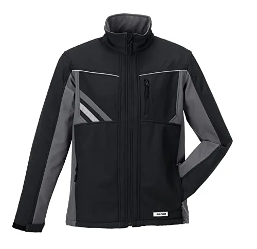 Planam Highline Softshelljacke schwarz/schiefer/zink Gr. M - Funktionsjacke für Herren, wind- und wasserabweisend mit atmungsaktiver TPU-Membrane für optimalen Tragekomfort im Outdoor-Einsatz.