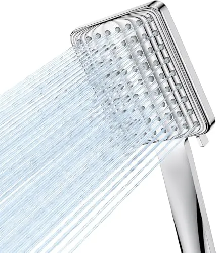 VOXON Duschkopf, Handbrause Gross, Hochdruck Duschkopf Wassersparend, Duschbrause Regendusche, Einhand-Einstellung, Duschkopf XXL mit 6 Strahlarten (Ohne Schlauch)