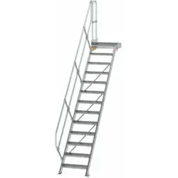 MUNK Aluminium-Treppe Plattform 45° 13 Stufen von Günzburger