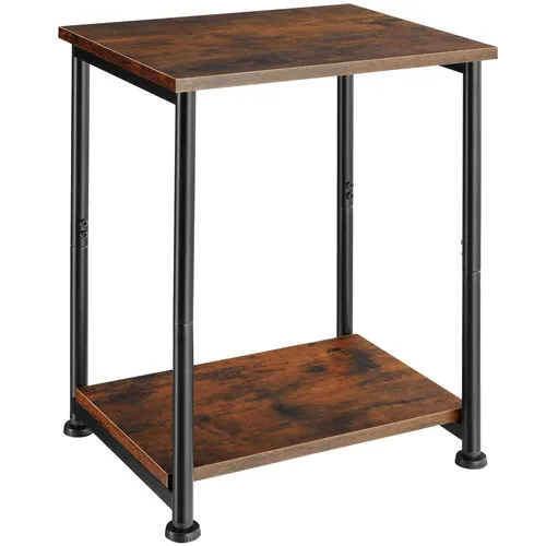 TecTake Beistelltisch Yonkers - Rustikaler Industrial Look 38,5x30x51,5cm - Beistelltisch für Wohnzimmer im angesagten Industrie-Stil mit stabiler Konstruktion und zwei Ablagen. Ideal für kleine Räume und bietet einen warmen, wohnlichen Touch.