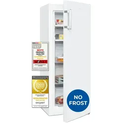 Exquisit Gefrierschrank NoFrost 161L - Tiefkühler mit 161 Litern, NoFrost-Technologie für wartungsfreies Gefrieren, leise bei 39 dB und mit praktischer Alarmfunktion – ideal für große Vorräte und energieeffiziente Lagerung.