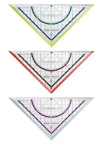 3x Herlitz Geometriedreieck