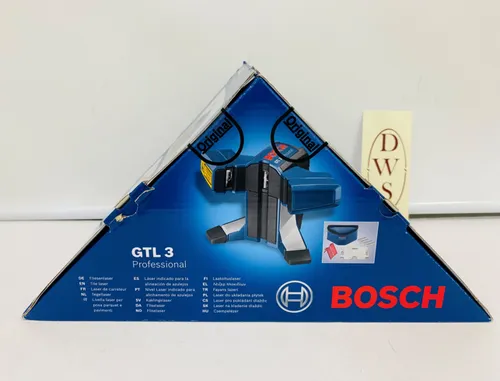 Bosch Fliesenlaser 0601015200 GTL 3 - Winkellaser mit 3 Laserlinien, ideal für präzises Fliesenlegen und einfaches Ausrichten