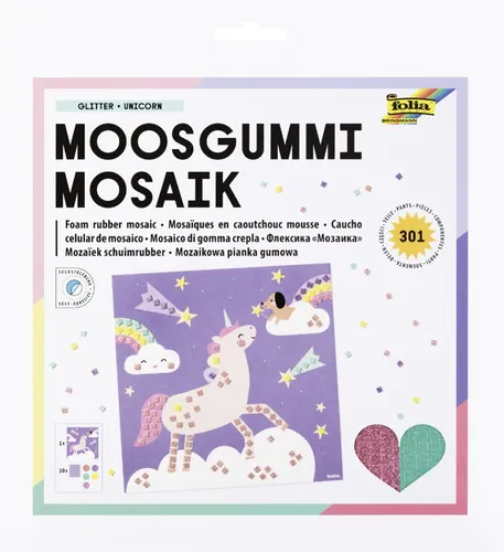 folia Moosgummi-Mosaik 'UNICORN', 301 Teile