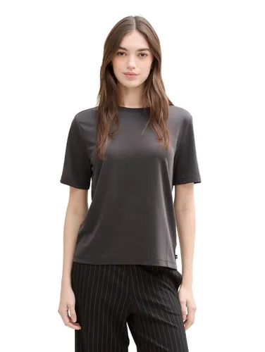 TOM TAILOR Denim Rundhalsshirt mit Rundhalsausschnitt