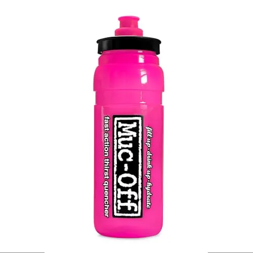 Muc-Off Elite Fly Wasserflasche Pink, 550 ml – Leichte, BPA-freie Trinkflasche Sport – Trinkflasche mit Ergonomischem Verschluss für Leichten Wasserfluss - 100 % Recycelbar
