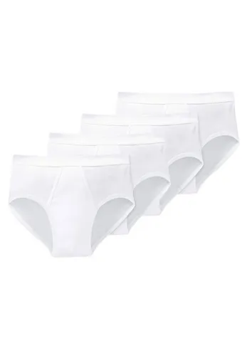 Schiesser 4er Pack Baumwolle Essentials Doppelripp Slip - Weiß - 5 Stück - Hochwertige Herrenslips aus 100% supergekämmter Baumwolle in Doppelripp-Qualität. Der bequeme Softbund sorgt für angenehmen Tragekomfort, ideal für Herren, die langlebige und stilvolle Unterwäsche schätzen.