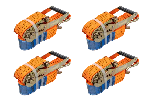 Set aus vier Spanngurten mit Ratsche UNITRAILER 4m/50mm/5t
