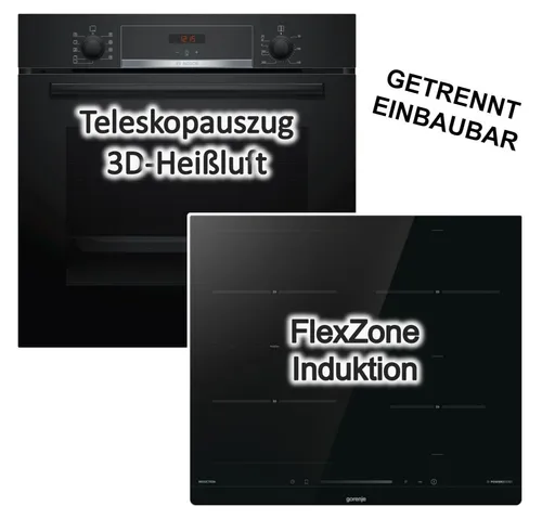 Bosch Herdset mit Gorenje Induktionskochfeld 60cm