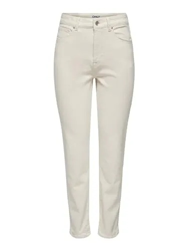 ONLEMILY Stretch HW STR ANK DNM NOOS - Jeans mit Rippbündchen und überschnittenen Schultern, bieten höchsten Tragekomfort und eine bequeme gerade Beinform für lässige Looks.