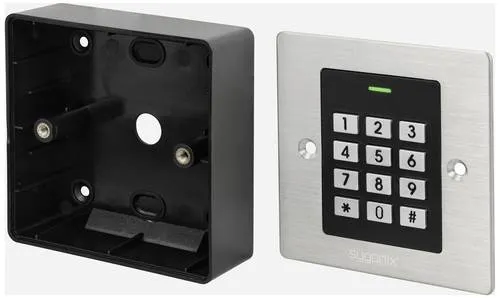 Sygonix SY-6097866 Code-Tastatur mit RFID - Wetterfeste Zugangskontrolle nach IP66 für Außenbereiche, ausgestattet mit PIN/Karte/Karte + PIN-Zugang und Antimanipulationsfunktion für zusätzliche Sicherheit.