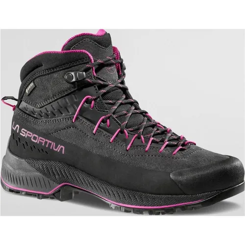 La Sportiva TX4 Evo Mid Woman GTX Carbon/Springtime (38,5) - Wanderschuhe für technische Zustiege mit GORE-TEX Membran für wasserdichten Komfort und maximale Stabilität auf unwegsamem Gelände.