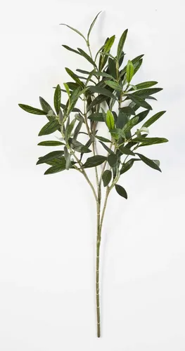 Kunstzweig Deko Olivenzweig, 105 Blätter, grün, 50cm - Künstlicher Olivenzweig Olivenbaum, artplants, Höhe 50.0 cm