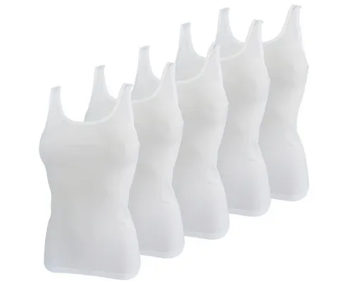 HERMKO Achselhemd 1310 5er Pack Damen Unterhemd - Unterhemden aus 100% Bio-Baumwolle, OEKO-TEX® zertifiziert, ideal für empfindliche Haut und umweltbewusste Käufer.