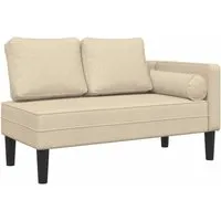 vidaXL Chaiselongue Creme mit Kissen - Gartenmöbel für entspannte Stunden: Diese elegante Chaiselongue bietet höchsten Komfort mit hochelastischem Schaumstoff und robustem Holzrahmen – ideal zum Relaxen im Freien.